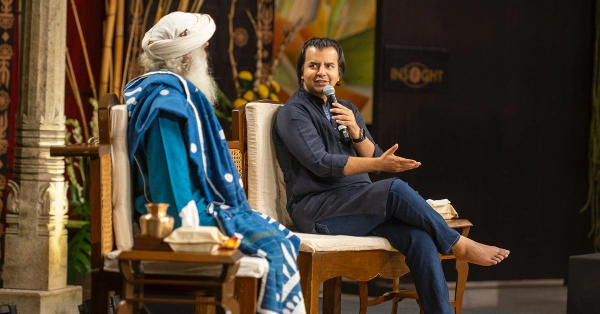 Ola CEO Bhavish Aggarwal with Sadhguru