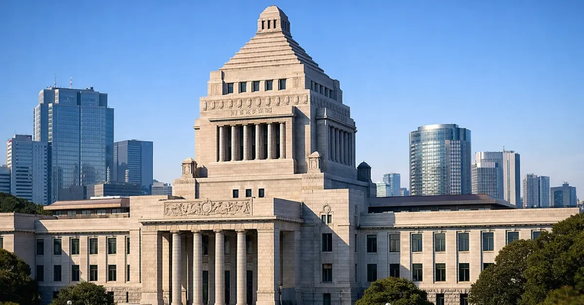 The National Diet Building in Tokyo, Japan, where Prime Minister Sanae Takaichi made controversial remarks about Taiwan that triggered a diplomatic crisis with China.